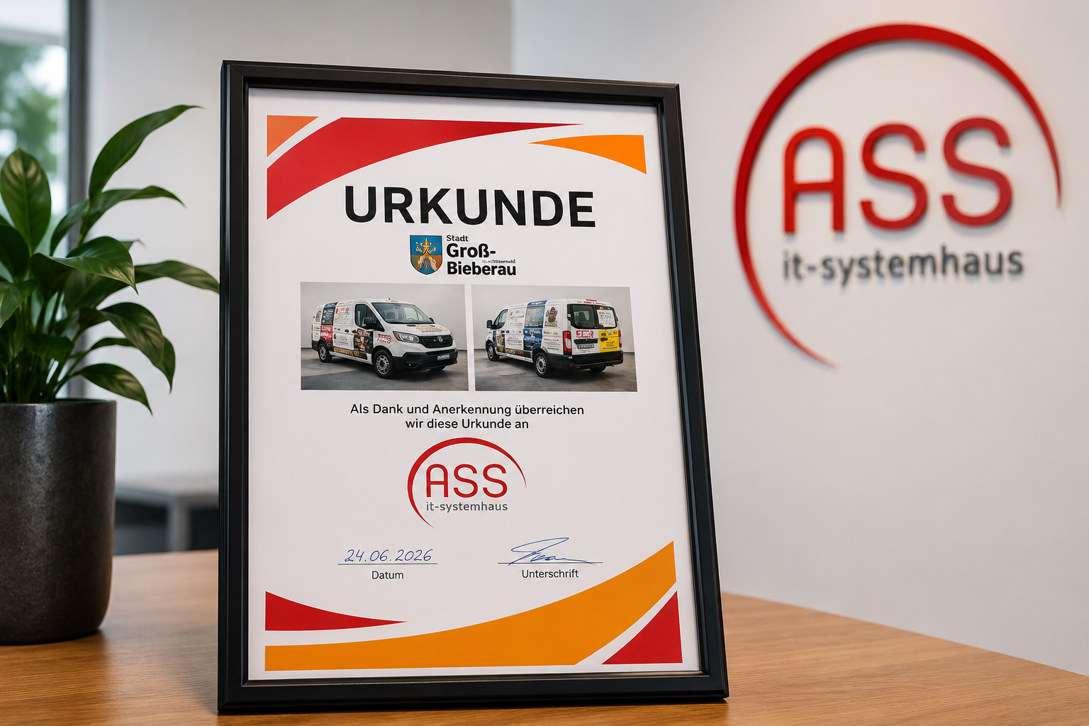 ASS Urkunde Bürgerbus